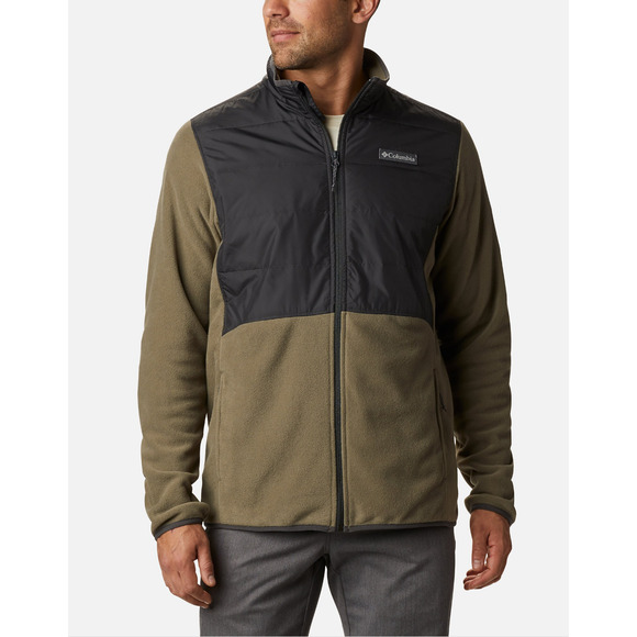 Columbia Men Basin Butte Fleece Full Zip Jacket Stone Green Size XXL - Picture 1 of 2